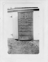 SA0606 - Unidentified cupboard with drawers., Winterthur Shaker Photograph and Post Card Collection 1851 to 1921c